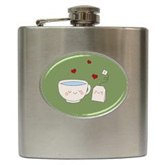 Cute Tea Hip Flask (6 Oz) by Valentinaart