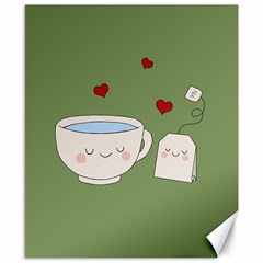 Cute Tea Canvas 8  X 10  by Valentinaart