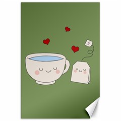 Cute Tea Canvas 20  X 30   by Valentinaart