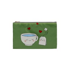 Cute Tea Cosmetic Bag (small)  by Valentinaart