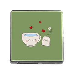 Cute Tea Memory Card Reader (square) by Valentinaart