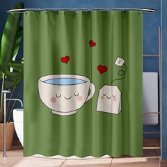 Cute Tea Shower Curtain 60  X 72  (medium)  by Valentinaart