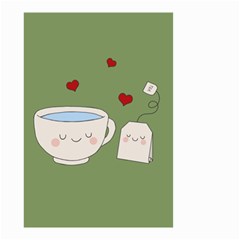 Cute Tea Small Garden Flag (two Sides) by Valentinaart