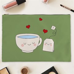 Cute Tea Cosmetic Bag (xxl)  by Valentinaart