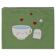 Cute Tea Cosmetic Bag (xxxl)  by Valentinaart