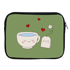 Cute Tea Apple Ipad 2/3/4 Zipper Cases by Valentinaart