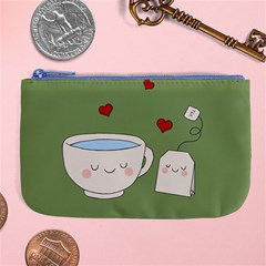 Cute Tea Large Coin Purse by Valentinaart