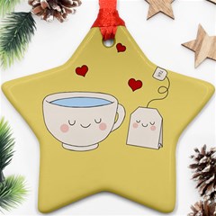 Cute Tea Ornament (star) by Valentinaart