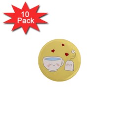 Cute Tea 1  Mini Magnet (10 Pack)  by Valentinaart