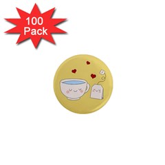 Cute Tea 1  Mini Magnets (100 Pack)  by Valentinaart