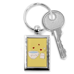 Cute Tea Key Chains (rectangle)  by Valentinaart