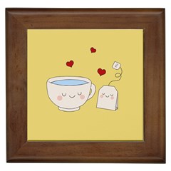 Cute Tea Framed Tiles by Valentinaart