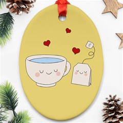 Cute Tea Ornament (oval)