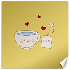 Cute Tea Canvas 16  X 16   by Valentinaart