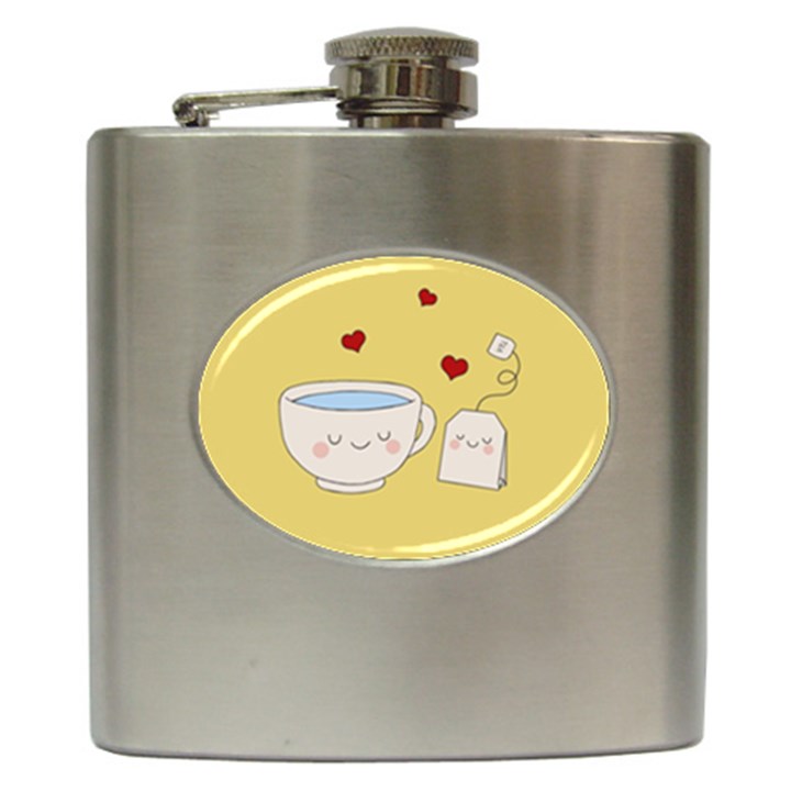 Cute Tea Hip Flask (6 oz)