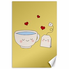 Cute Tea Canvas 24  X 36  by Valentinaart