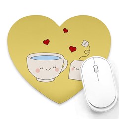 Cute Tea Heart Mousepads by Valentinaart