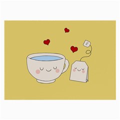 Cute Tea Large Glasses Cloth by Valentinaart