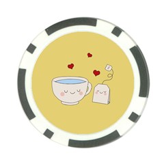 Cute Tea Poker Chip Card Guard by Valentinaart