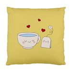 Cute Tea Standard Cushion Case (Two Sides) Back