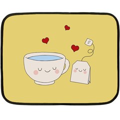 Cute Tea Fleece Blanket (mini) by Valentinaart