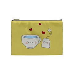 Cute Tea Cosmetic Bag (medium)  by Valentinaart