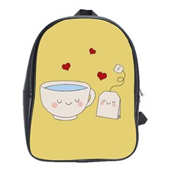 Cute Tea School Bag (large) by Valentinaart