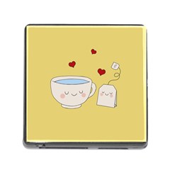 Cute Tea Memory Card Reader (square) by Valentinaart