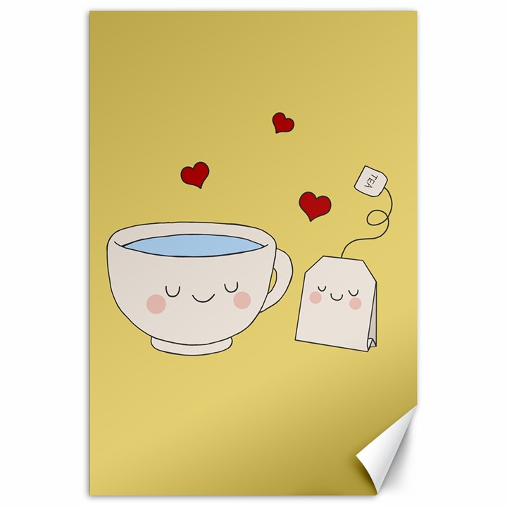 Cute Tea Canvas 20  x 30  