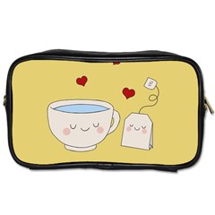 Cute Tea Toiletries Bags 2-side by Valentinaart