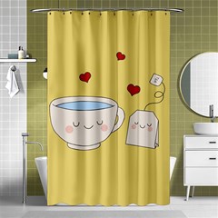 Cute Tea Shower Curtain 48  X 72  (small)  by Valentinaart