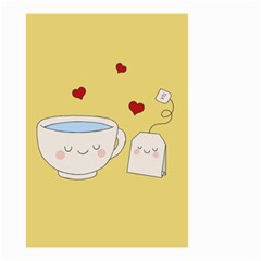 Cute Tea Small Garden Flag (two Sides) by Valentinaart