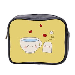 Cute Tea Mini Toiletries Bag 2-side by Valentinaart