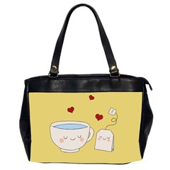 Cute Tea Office Handbags (2 Sides)  by Valentinaart