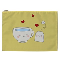 Cute Tea Cosmetic Bag (xxl)  by Valentinaart