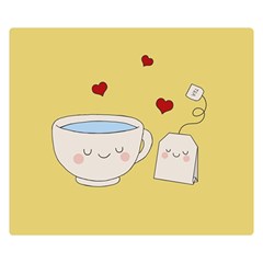 Cute Tea Double Sided Flano Blanket (small)  by Valentinaart