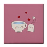 Cute Tea Tile Coasters Front