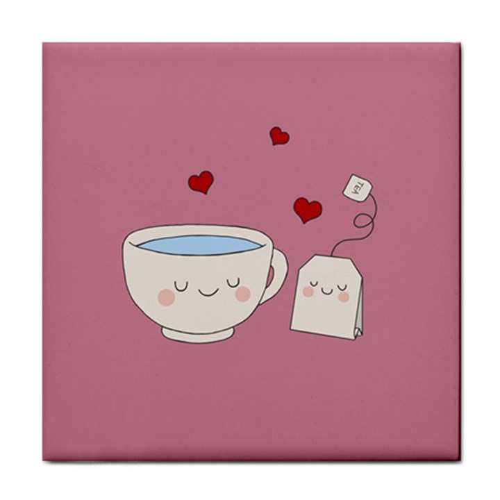 Cute Tea Tile Coasters