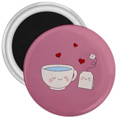 Cute Tea 3  Magnets by Valentinaart