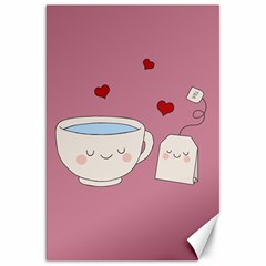 Cute Tea Canvas 20  X 30   by Valentinaart