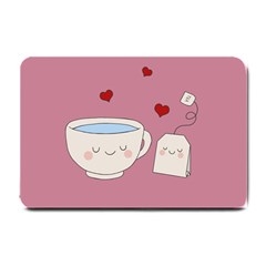 Cute Tea Small Doormat  by Valentinaart