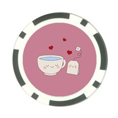 Cute Tea Poker Chip Card Guard by Valentinaart