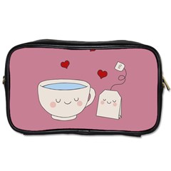 Cute Tea Toiletries Bags by Valentinaart