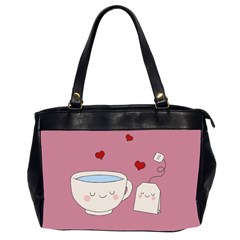 Cute Tea Office Handbags (2 Sides)  by Valentinaart