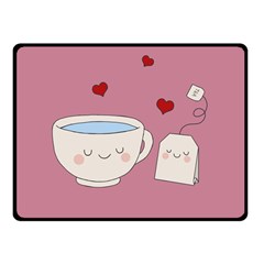 Cute Tea Fleece Blanket (small) by Valentinaart