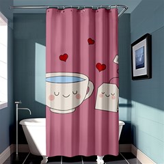 Cute Tea Shower Curtain 36  X 72  (stall)  by Valentinaart