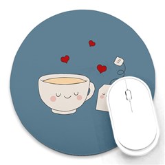 Cute Tea Round Mousepads by Valentinaart