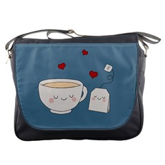 Cute Tea Messenger Bags by Valentinaart