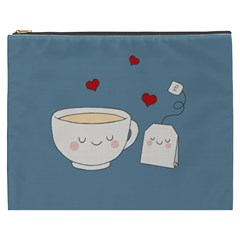 Cute Tea Cosmetic Bag (xxxl)  by Valentinaart