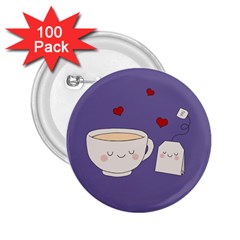 Cute Tea 2 25  Buttons (100 Pack)  by Valentinaart